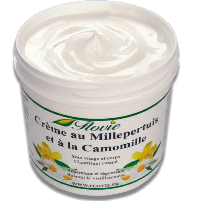 Crème au millepertuis et à la camomille Flovie, soin remarquable pour la peau du visage et du corps