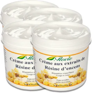 Lot de 4 crèmes aux extraits de résine d&rsquo;encens