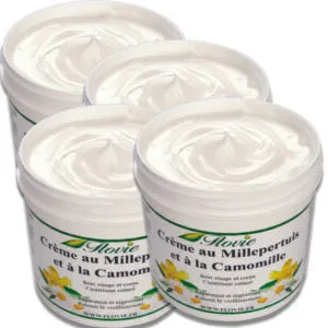 Lot de 4 Crèmes au millepertuis et à la camomille