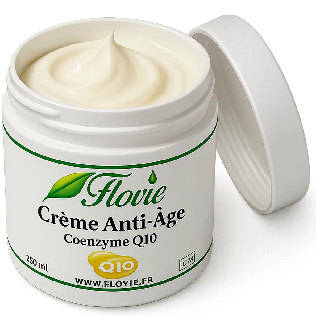 Crème anti-âge et anti-ride au Q10 et huile de graine de tournesol Flovie, éclat et élasticité
