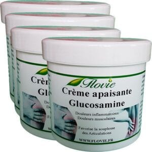 Lot de 4 pots de Crème apaisante Glucosamine Flovie