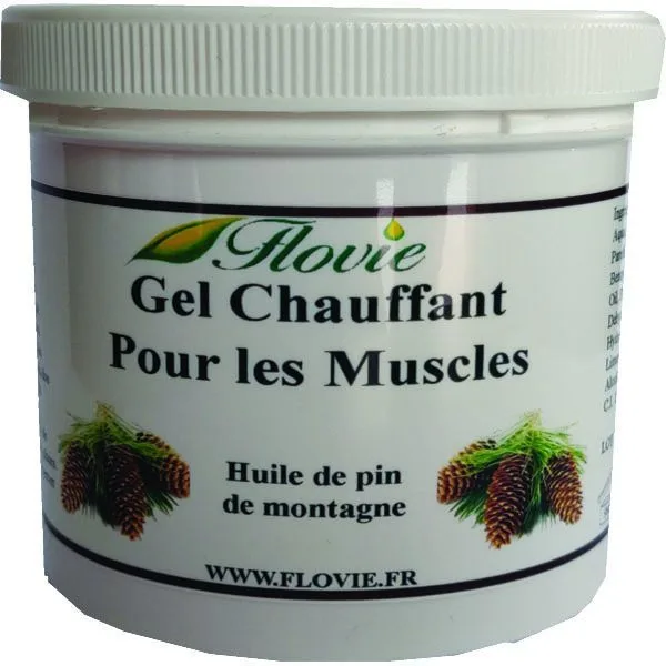 Gel de massage chauffant Flovie pour muscles fatigués, soulage tensions et courbatures sportives