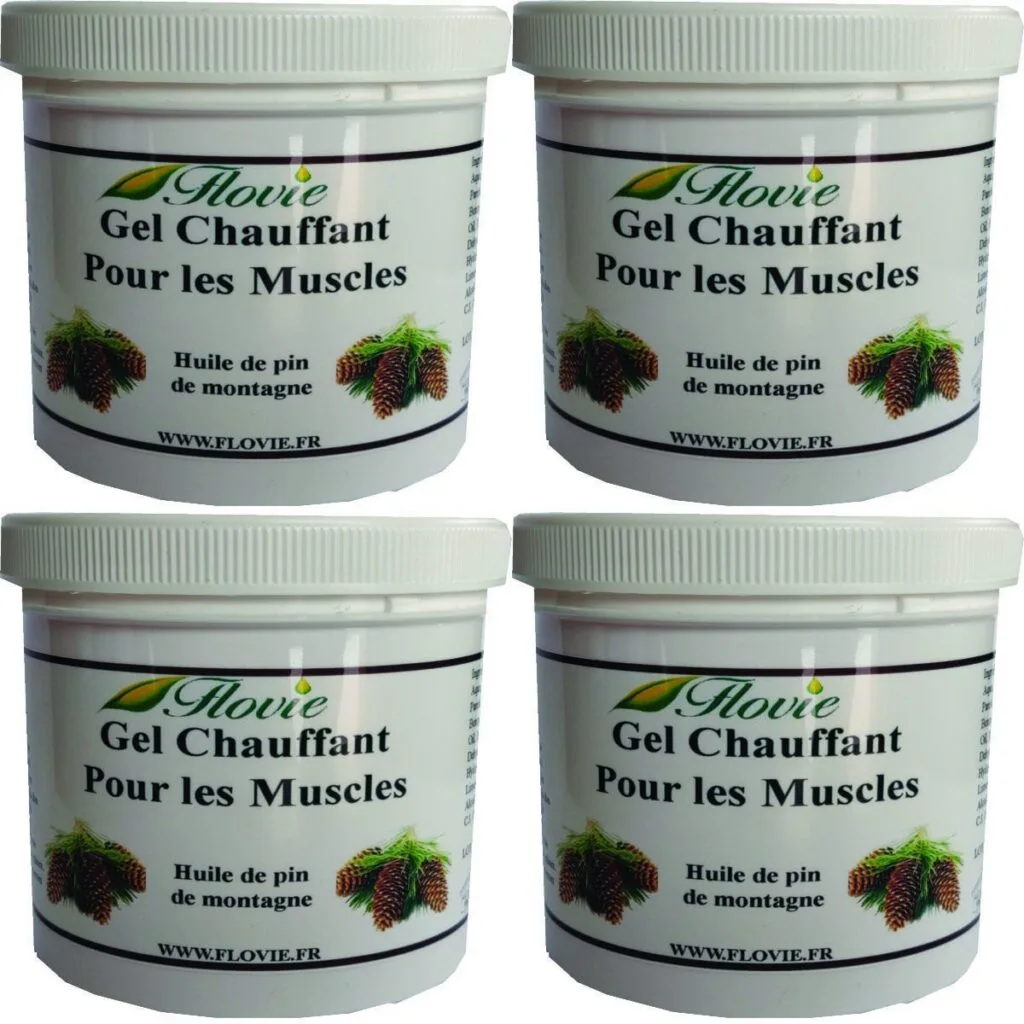 Lot de 4 Gels de massage chauffant pour les muscles - FLOVIE - confort musculaire