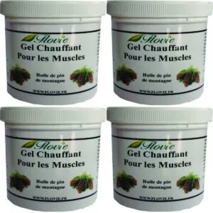 Lot de 4 Gels de massage chauffant pour les muscles