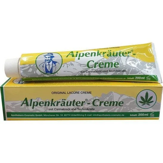 Alpenkräuter-Creme Flovie au chanvre et griffe du diable 200 ml — soulage douleurs et articulations au quotidien