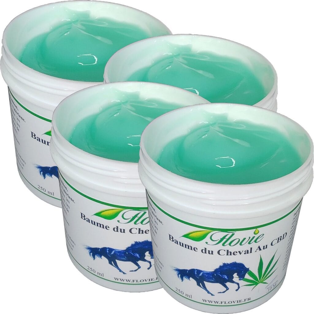 Lot de 4 Baumes du cheval au CBD - FLOVIE - soulage les douleurs