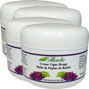 Lot de 4 Crèmes vigne rouge et huile de pépins de raisin
