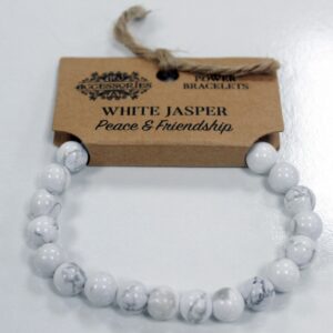 Bracelets en perle - Jaspe Blanc