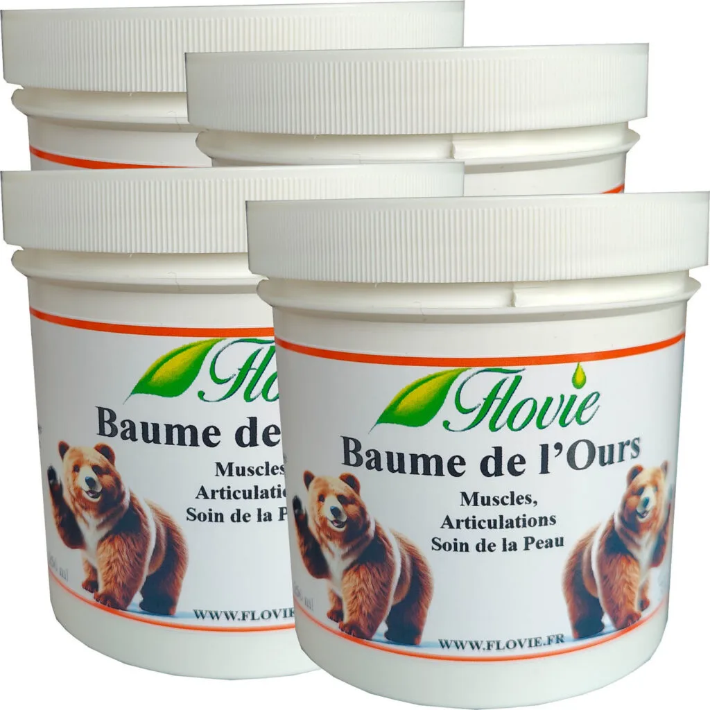 Lot de 4 Baumes de l'Ours - muscles et articulations - FLOVIE - confort articulaire