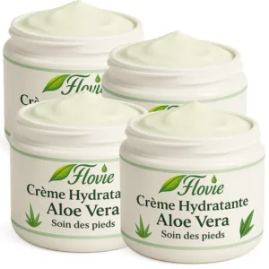 Lot de 4 crème hydratantes pour les pieds à l&rsquo;Aloe vera