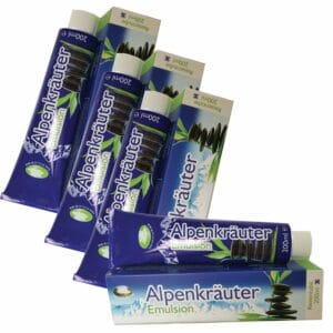 Lot de 4 Baumes aux herbes Alpenkrauter Emulsion