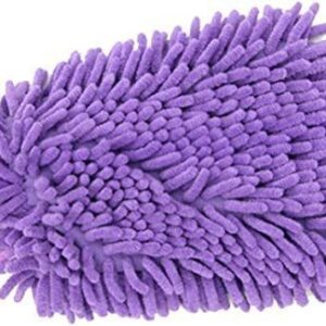 Gant microfibres violet double face lavage et essuyage