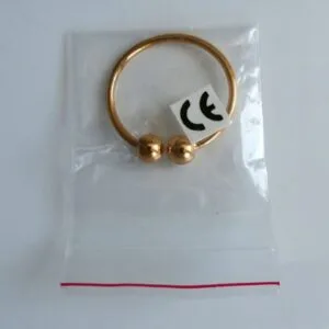 Bague dorée 2 aimants