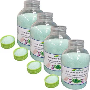 Lot de 4 sels pour bain de pieds aux huiles essentielles Fuss-Fit – (Ref 08)