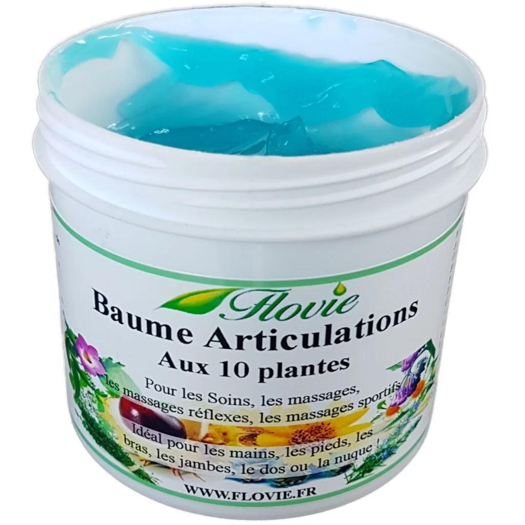 Baume Articulation aux 10 plantes médicinales Flovie, soulage douleurs articulaires et musculaires