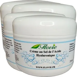 lot de 4 pots de Crèmes au sel de l&rsquo;acide hyaluronique