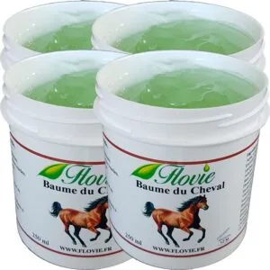 Lot de 4 pots de Baume du cheval – Baume chevalin